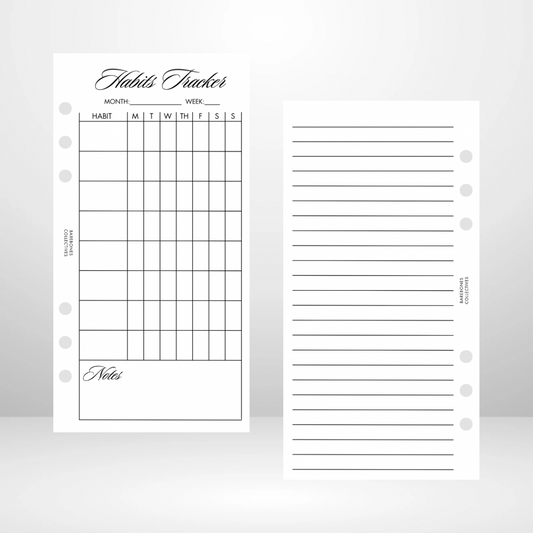 Habits Tracker Signature Wallet Inserts