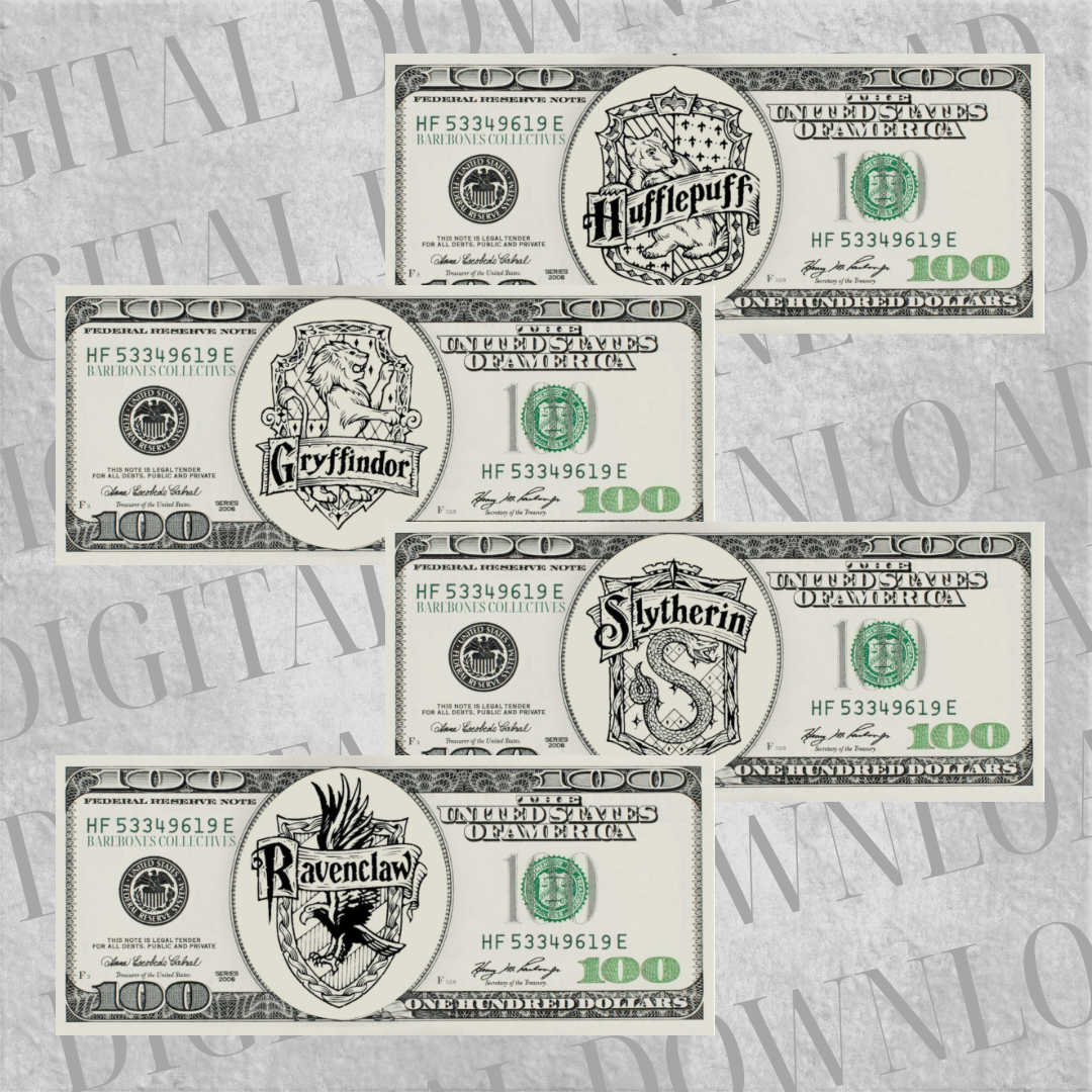 DIY Set of 4 Cash Place Holders $100 DIGITAL DOWNLOAD