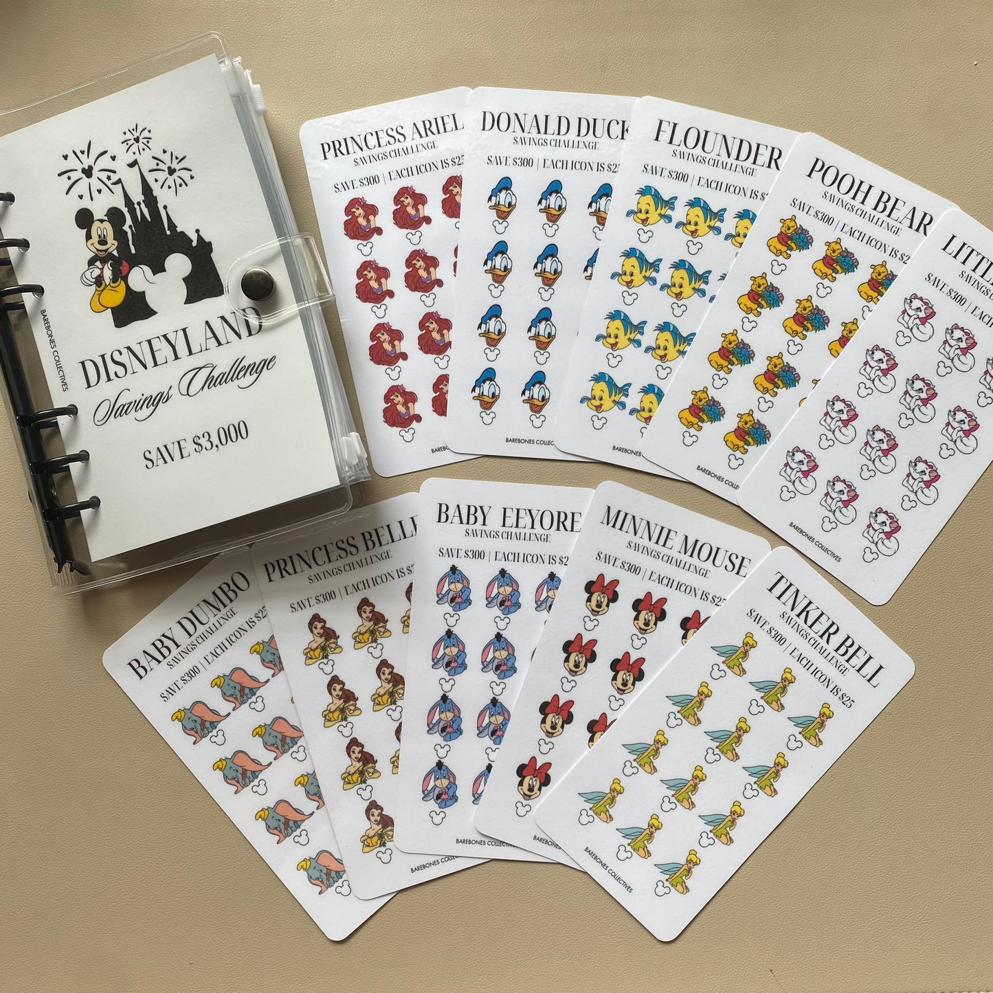 Disneyland A6 Savings Challenge Binder Bundle
