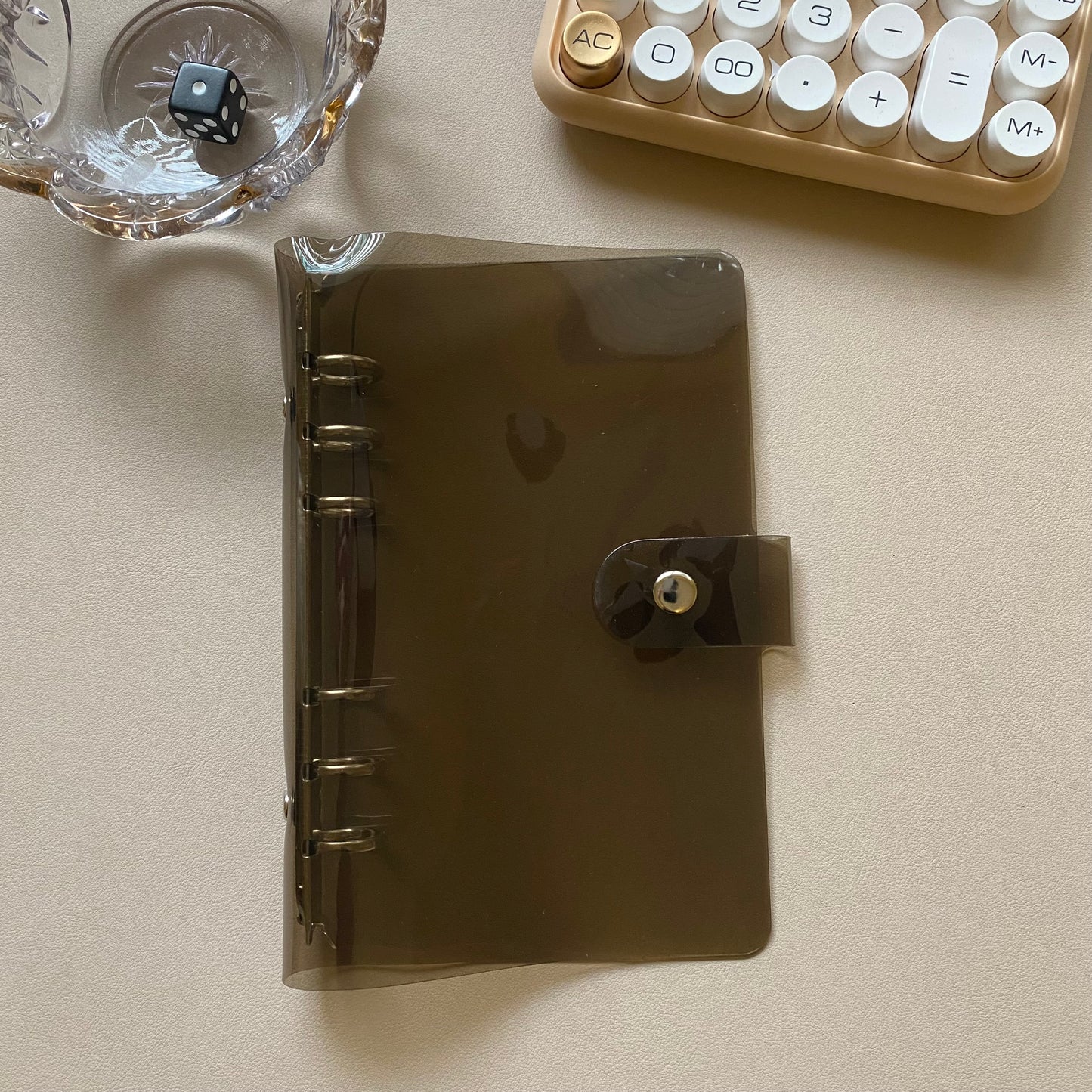 The Smokey Binder - Translucent Black A6 Binder