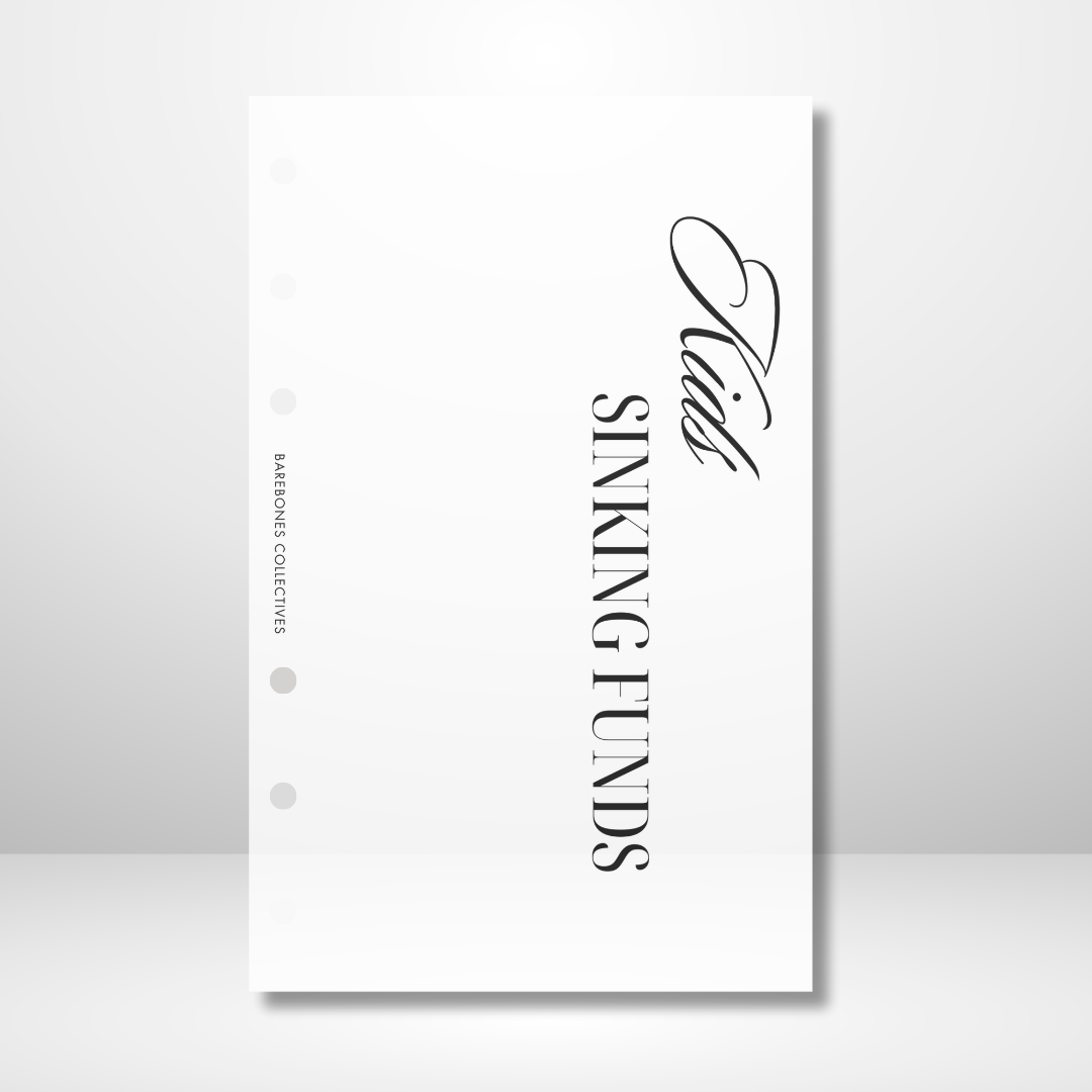 Kids Sinking Funds Matte Vellum Dashboard