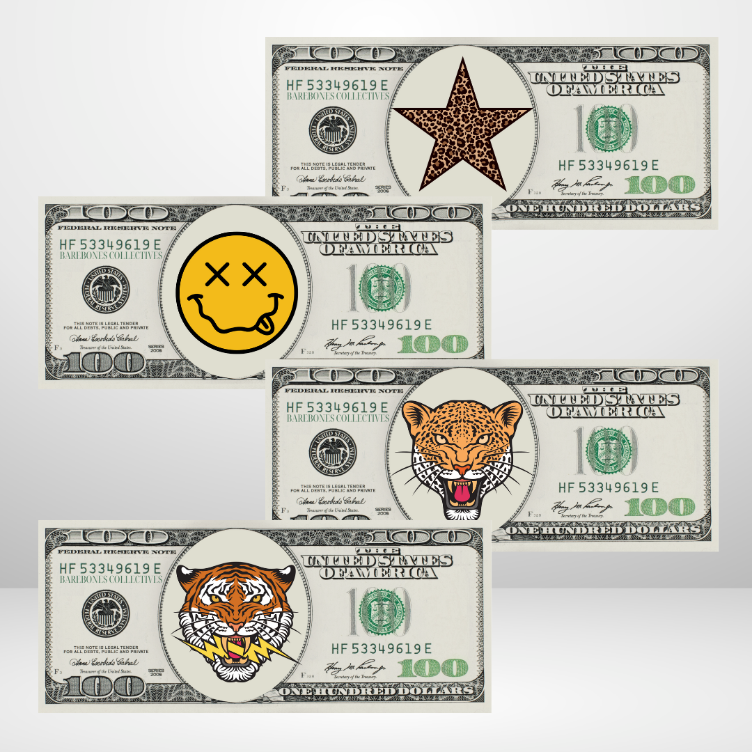 Pretty Kitty Cash Place Holders $100 Sets of 4