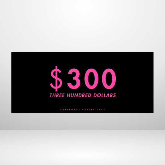 $100 - $50,000 - Pink Lust Set of 4 Cash Place Holders