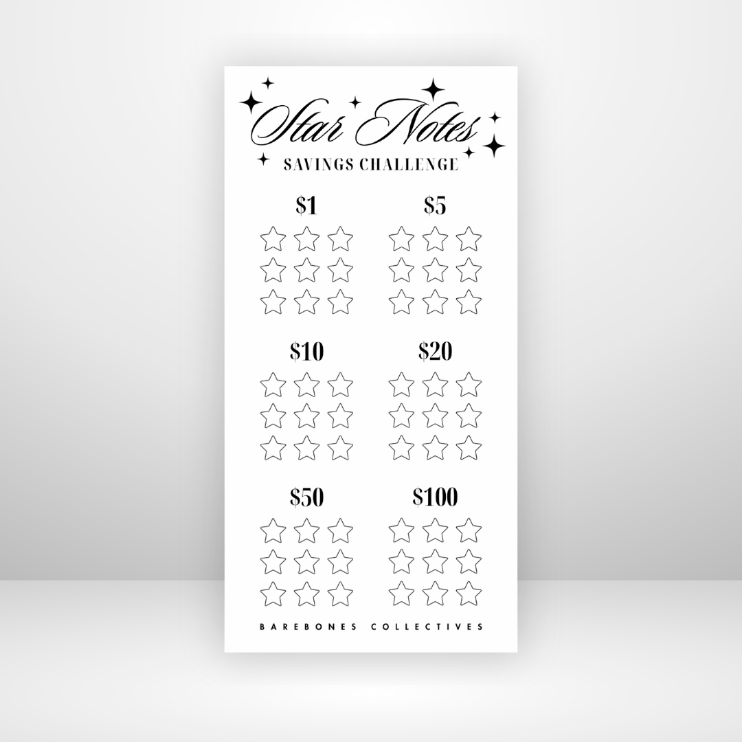 Star Note V.2 Savings Challenge