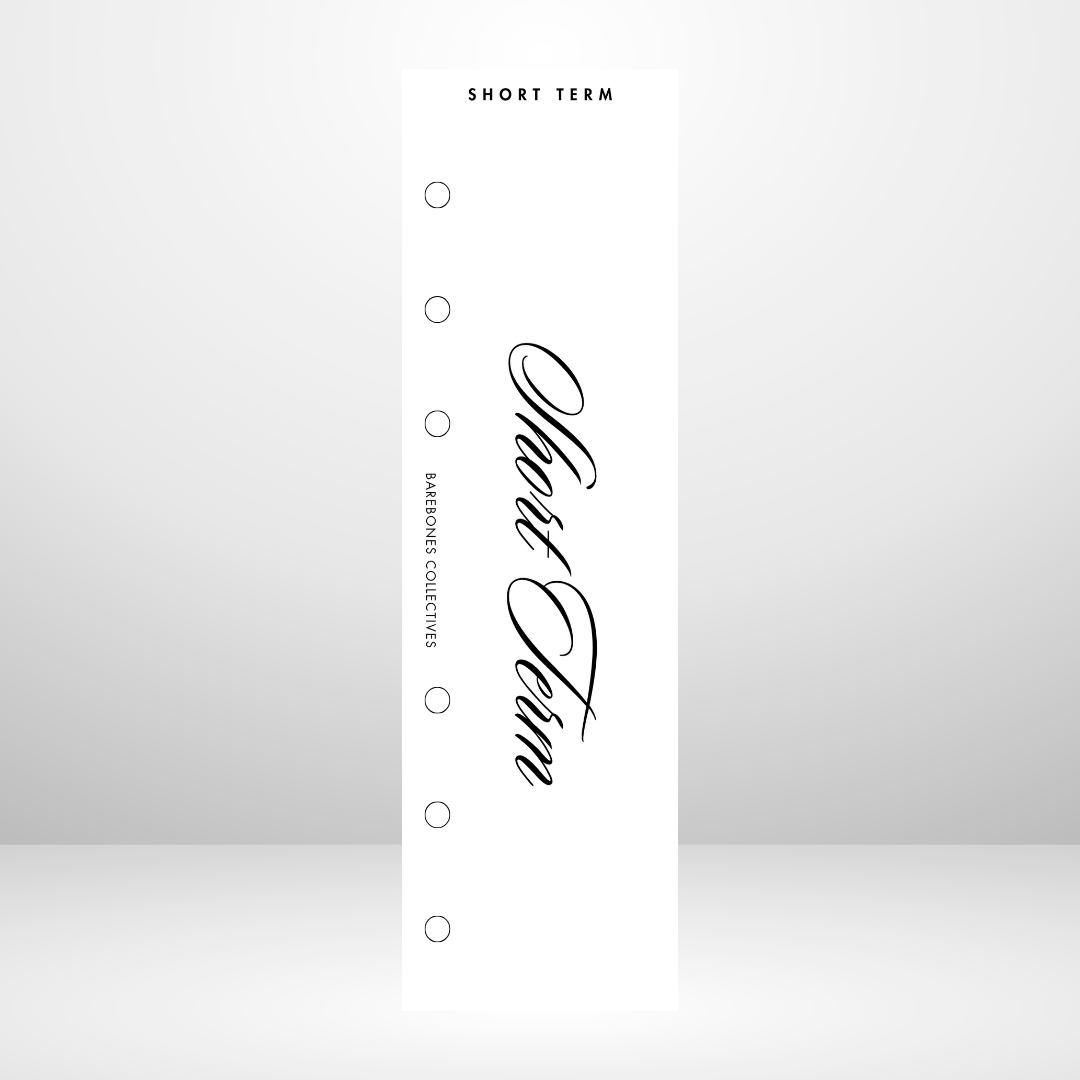 Short Term Personal Size Binder Bookmark