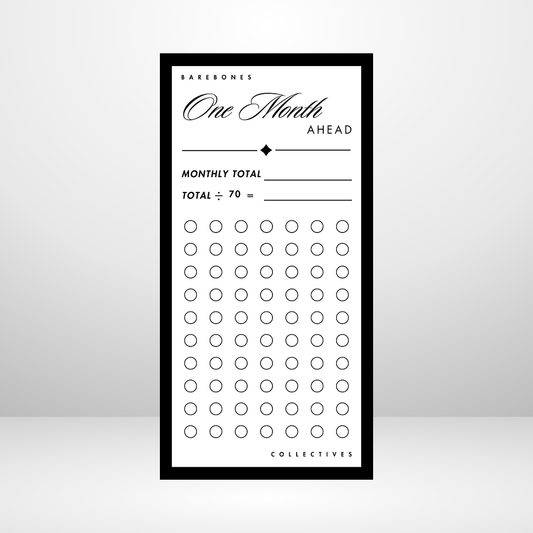 One - Six Months Ahead Barebones Savings Challenge Set of 7