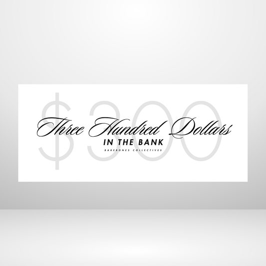 Barebones Script White $100 - $1000 Cash Place Holders