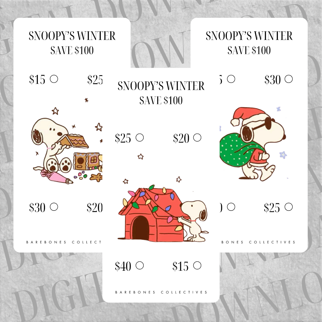 Snoopy's Winter Savings Challenge Set DIGITAL DOWNLOAD
