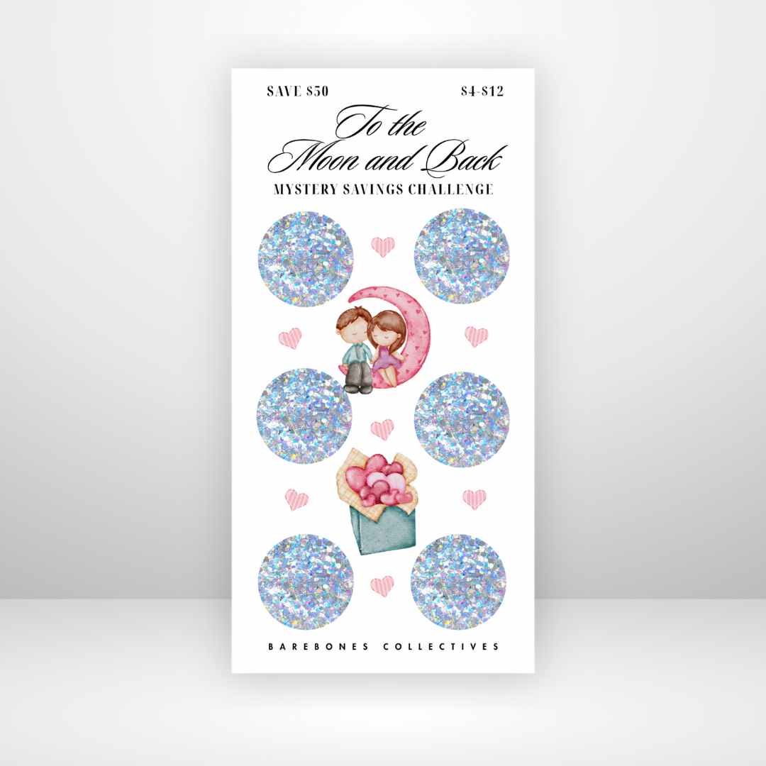 To the Moon and Back Mystery Scratch Off Savings Challenge Save $50
