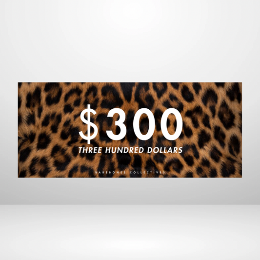 $100 - $50,000 - Leopard Fur Cash Place Holders