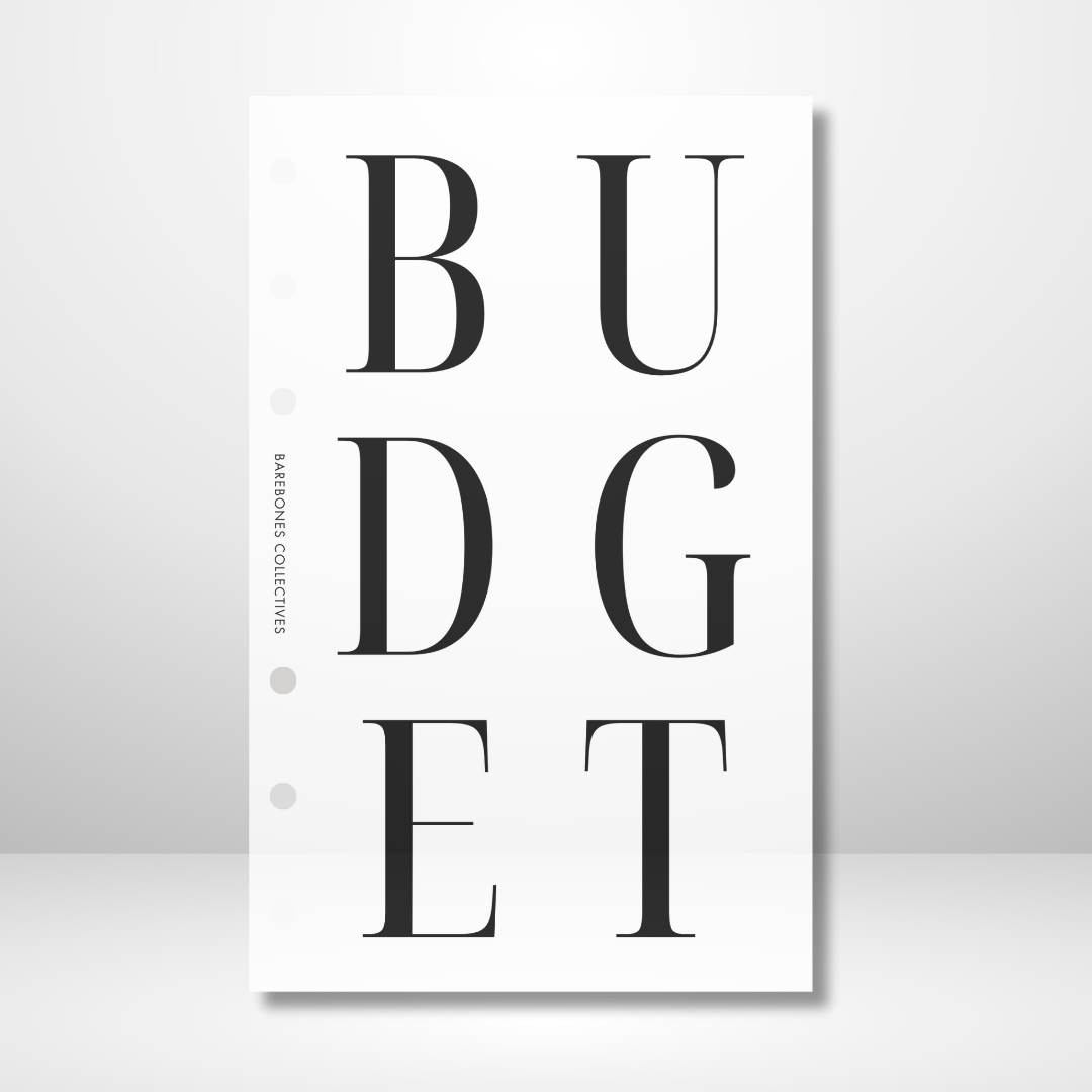 BUDGET Matte Vellum Dashboard