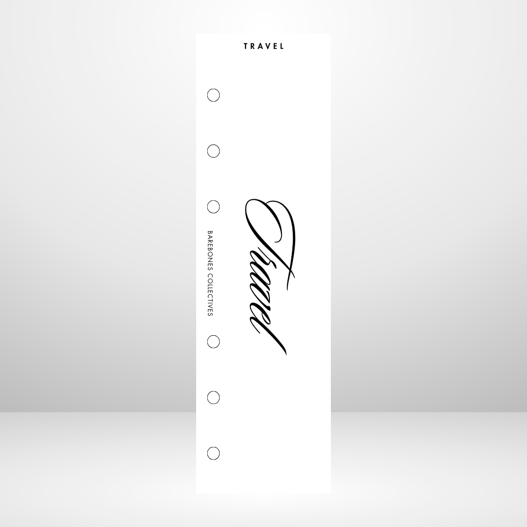 Travel Personal Size Binder Bookmark