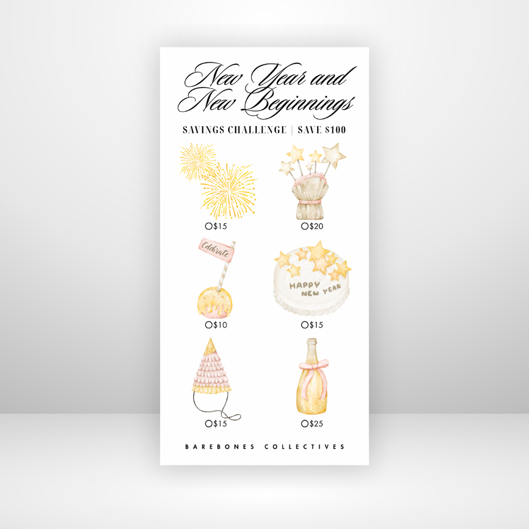 New Year and New Beginnings Savings Challenge Save $100