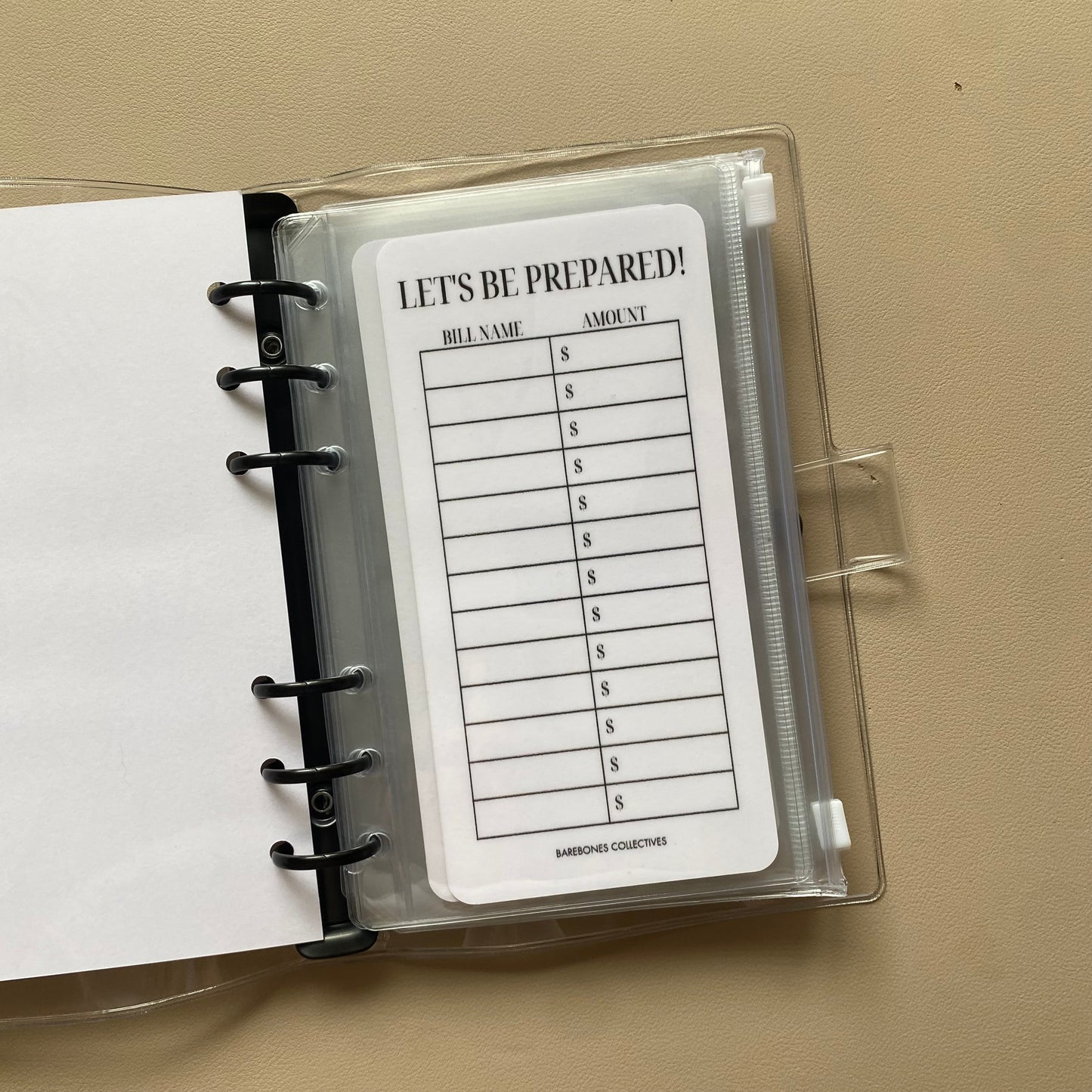 One-Six Month Emergency Fund A6 Savings Challenge Binder Bundle