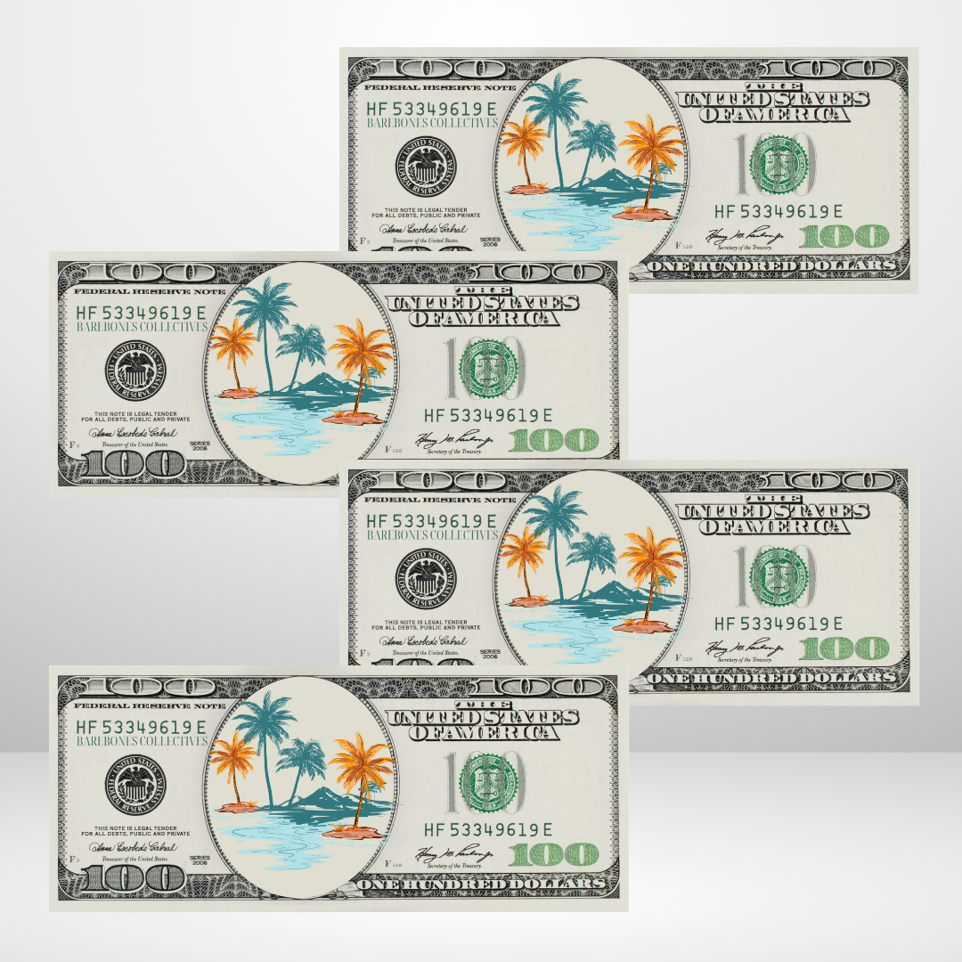 Palm Beach Cash Place Holders $100 Sets of 4