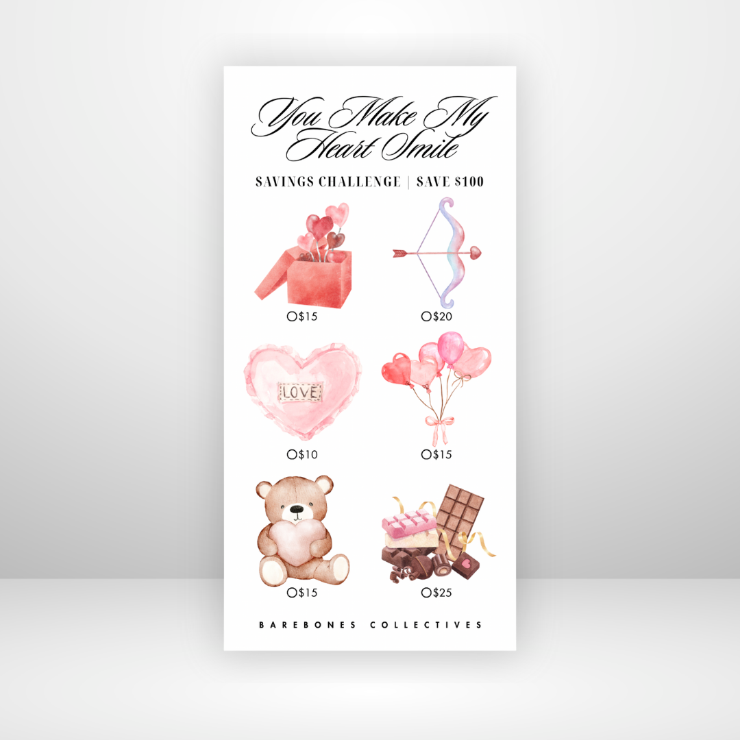You Make My Heart Smile Savings Challenge Save $100