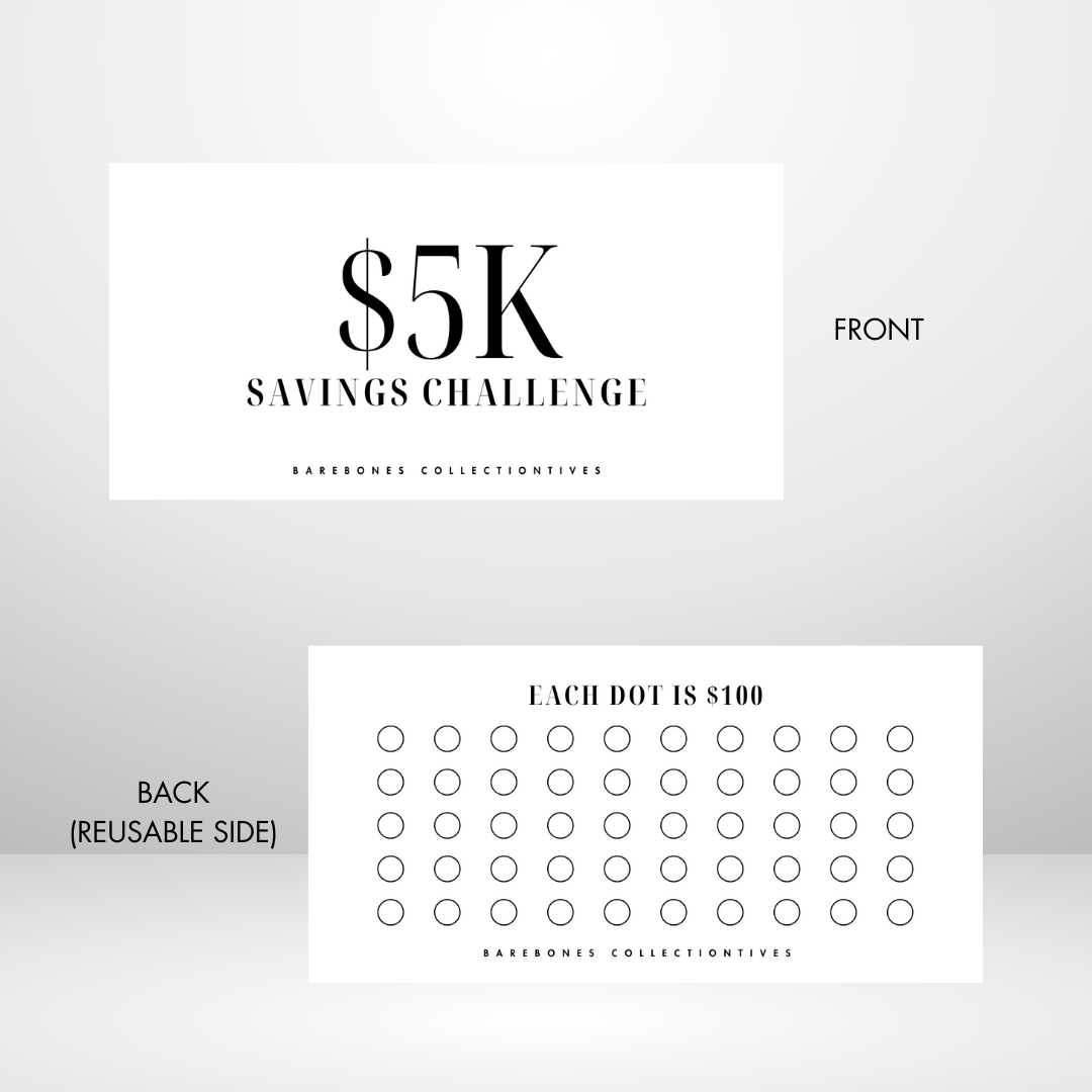 $5,000 Double Sided Savings Challenge