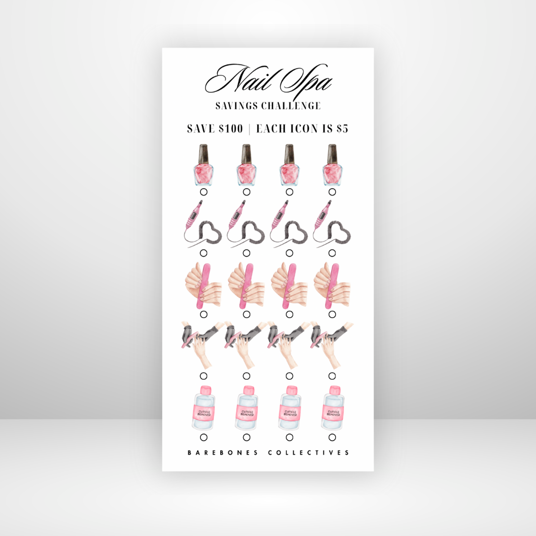 Nail Spa Savings Challenge Save $100