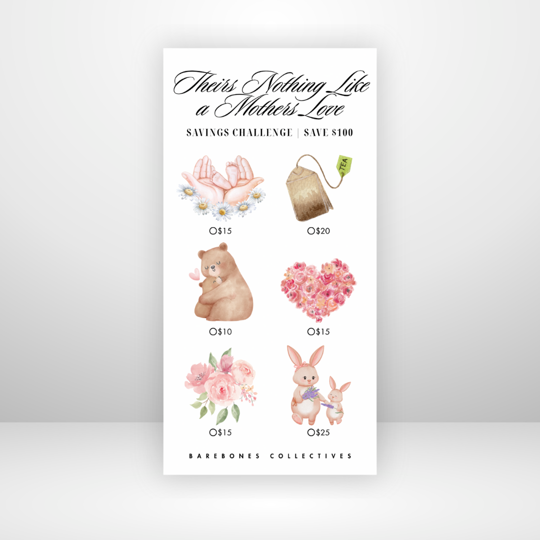 Nothing like a Mother’s Love Savings Challenge Save $100
