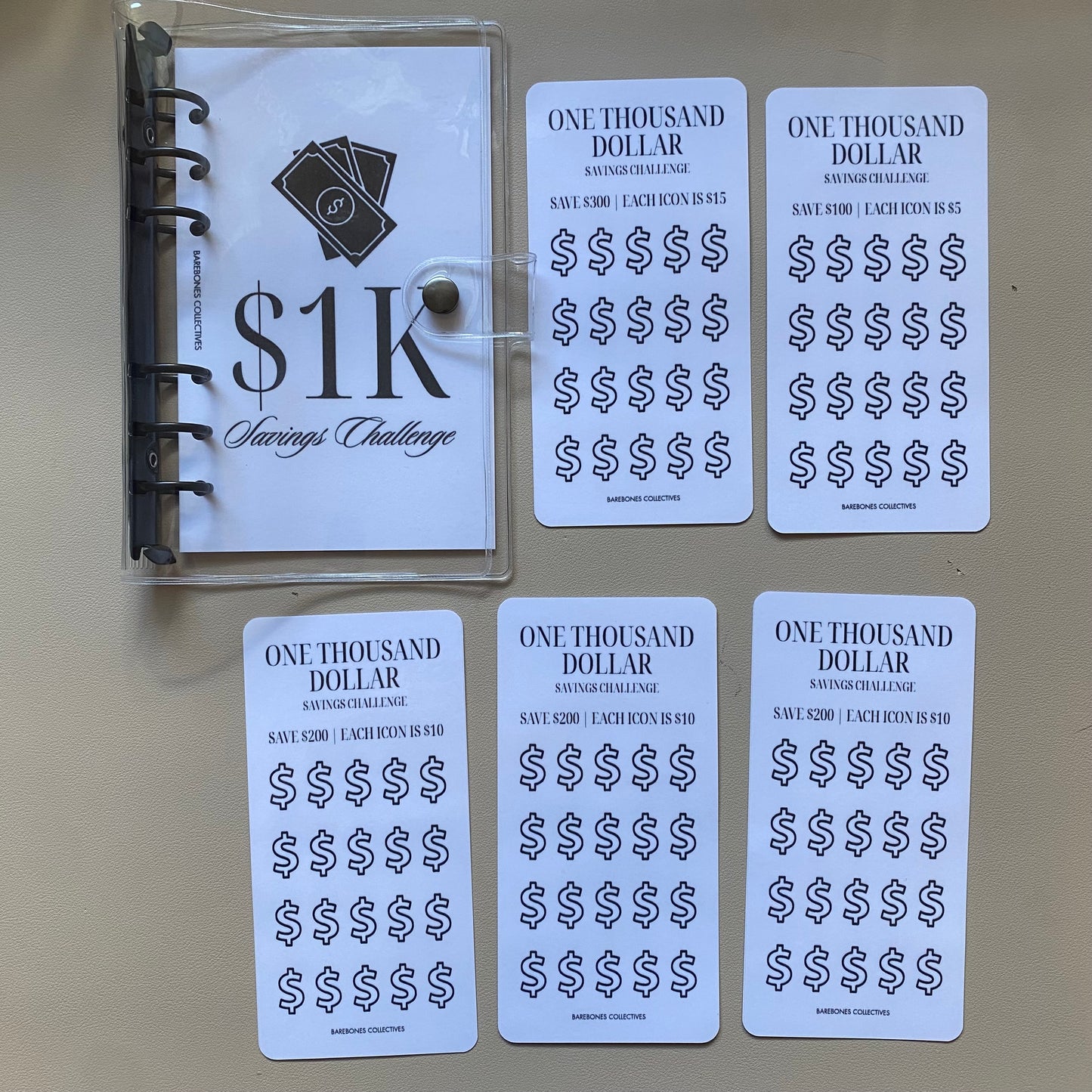 $1k A6 Savings Challenge Binder Bundle