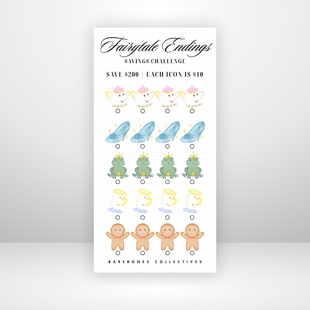 Fairytale Endings Savings Challenge Save $200