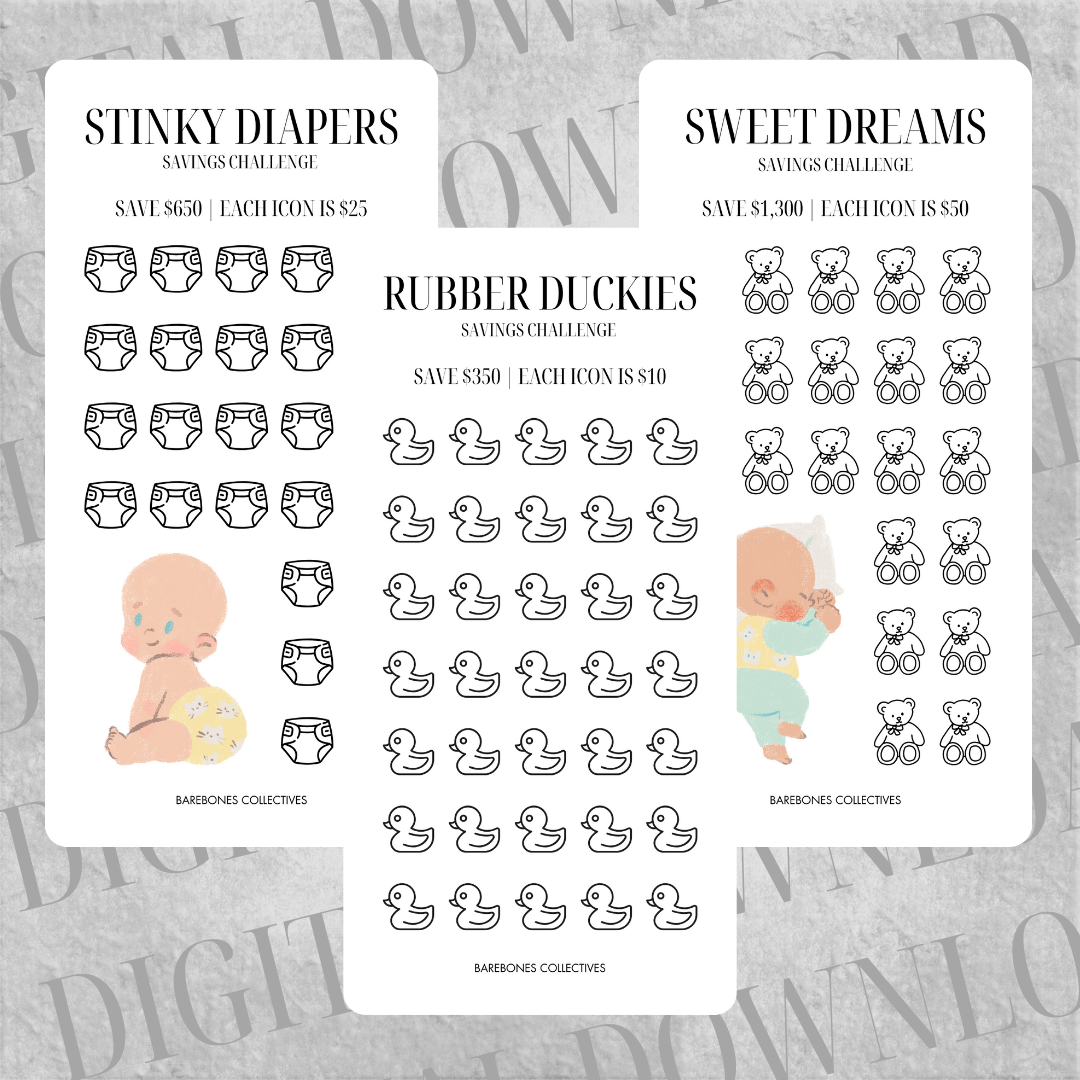 Baby Savings Challenge Set DIGITAL DOWNLOAD