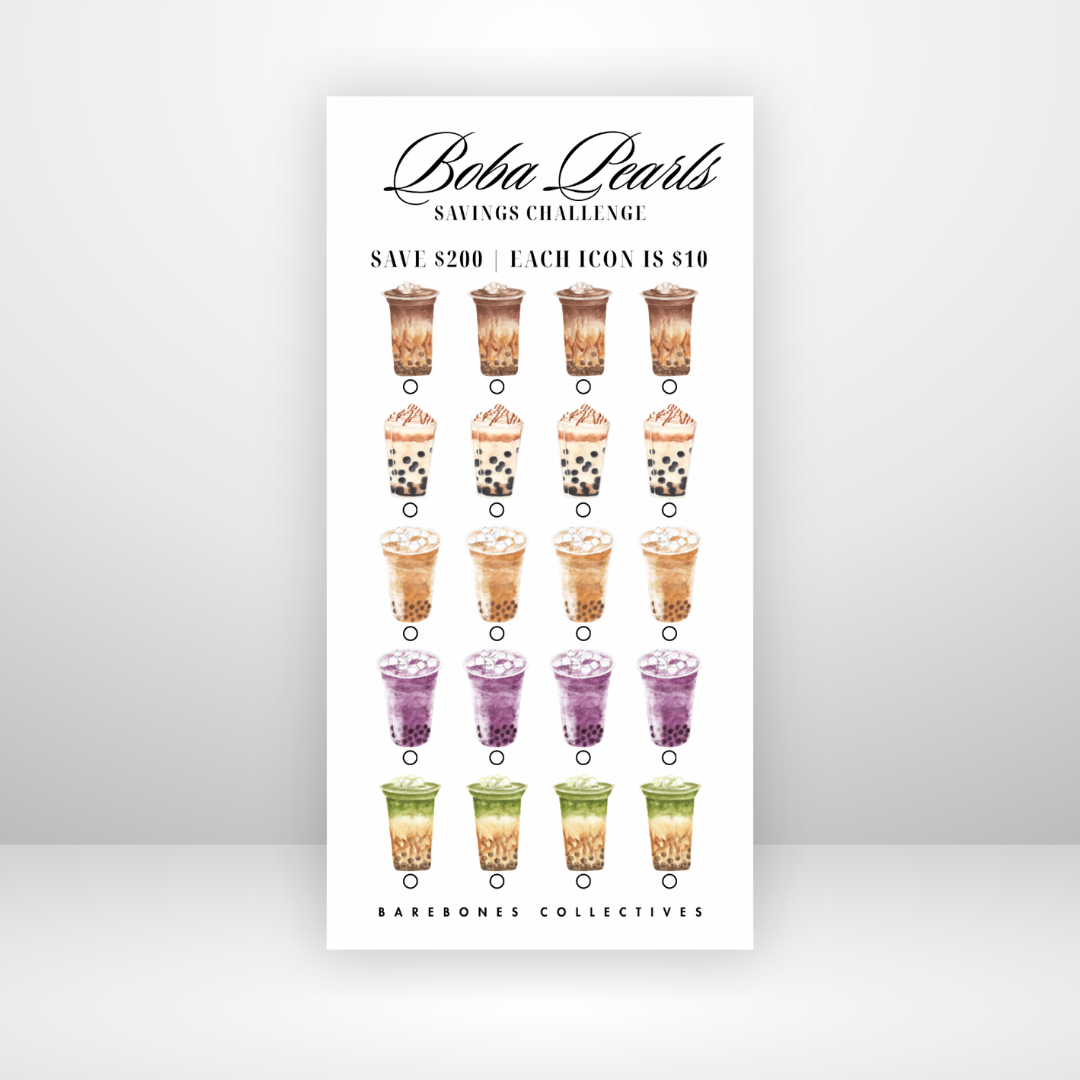 Boba Pearls Savings Challenge Save $200