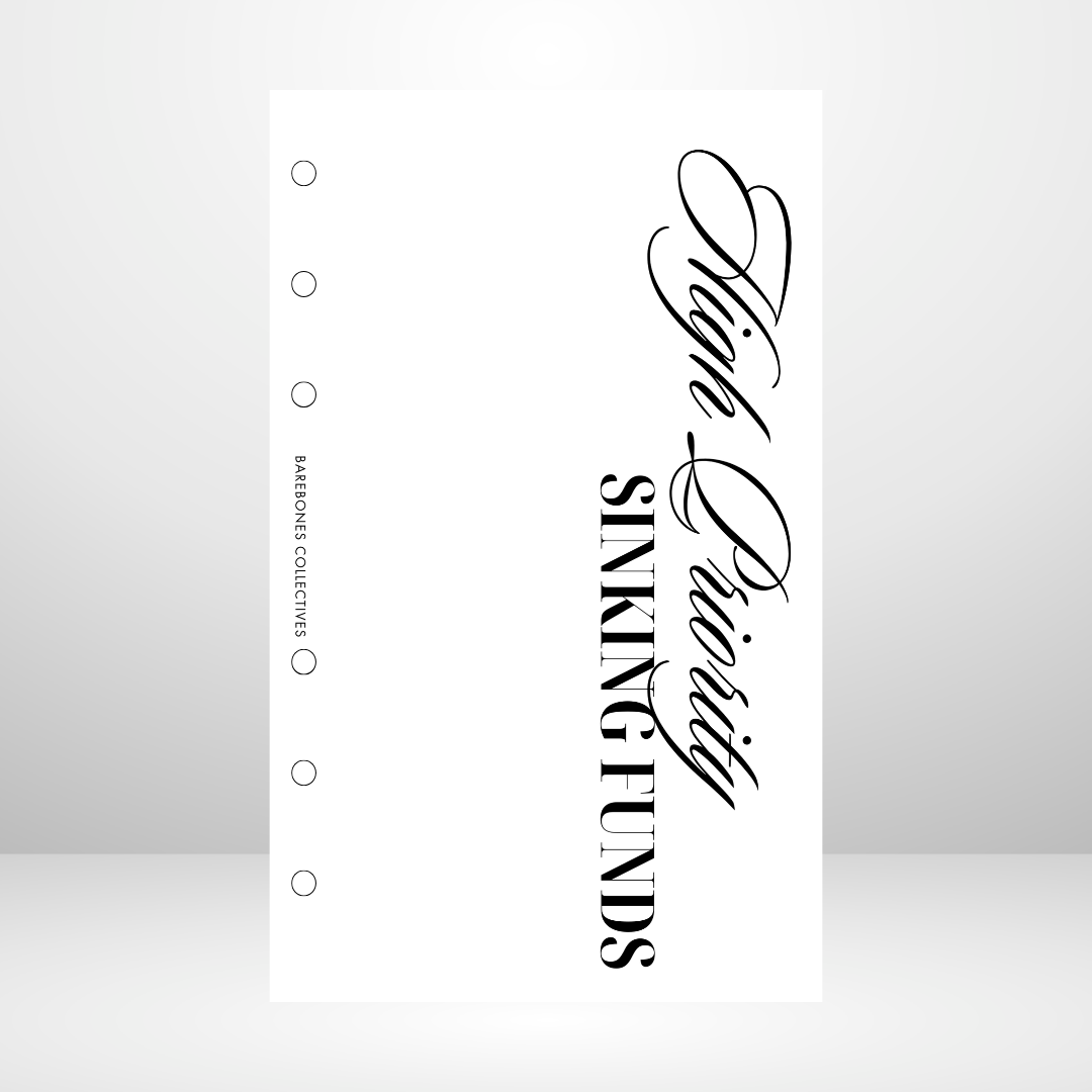 High Priority Sinking Funds Matte Vellum Personal Size Dashboard