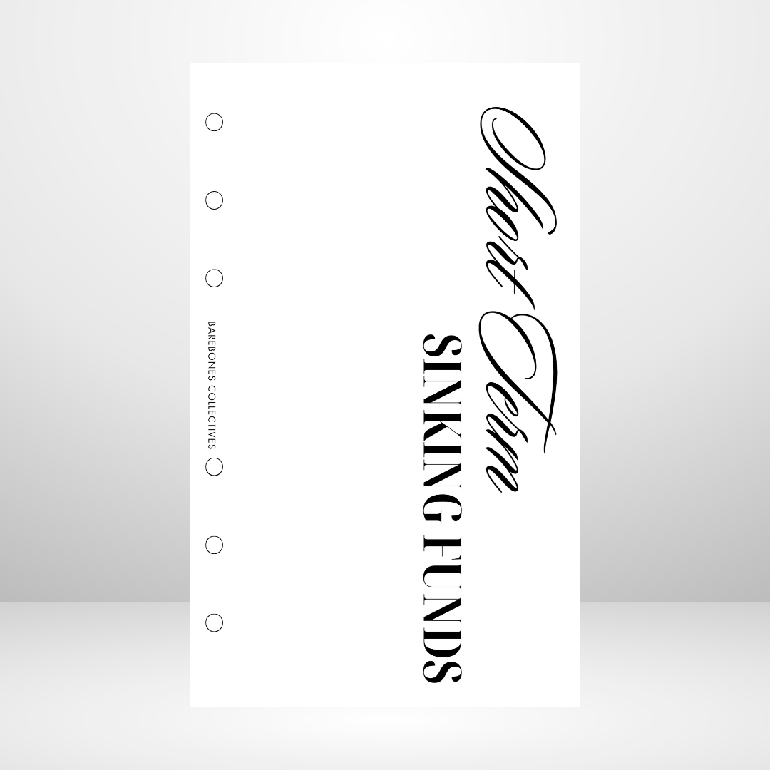 Short Term Sinking Funds Matte Vellum Personal Size Dashboard