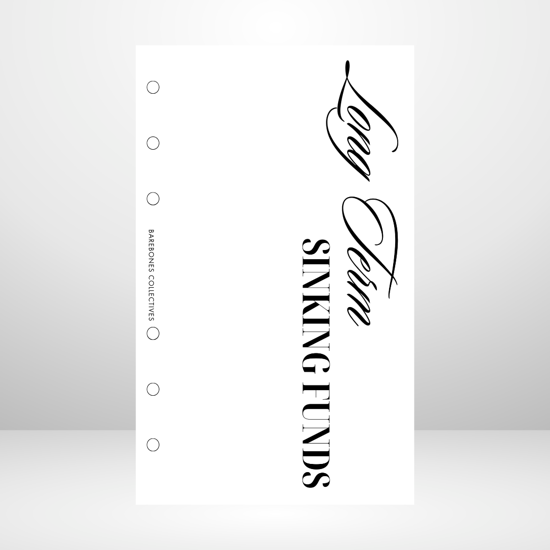 Long Term Sinking Funds Matte Vellum Personal Size Dashboard