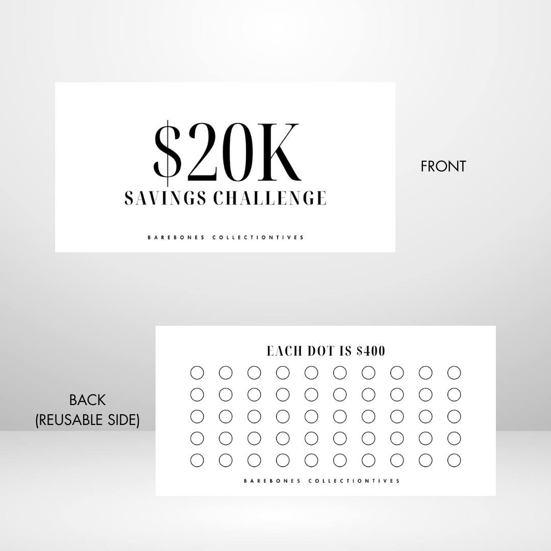 $20,000 Double Sided Savings Challenge