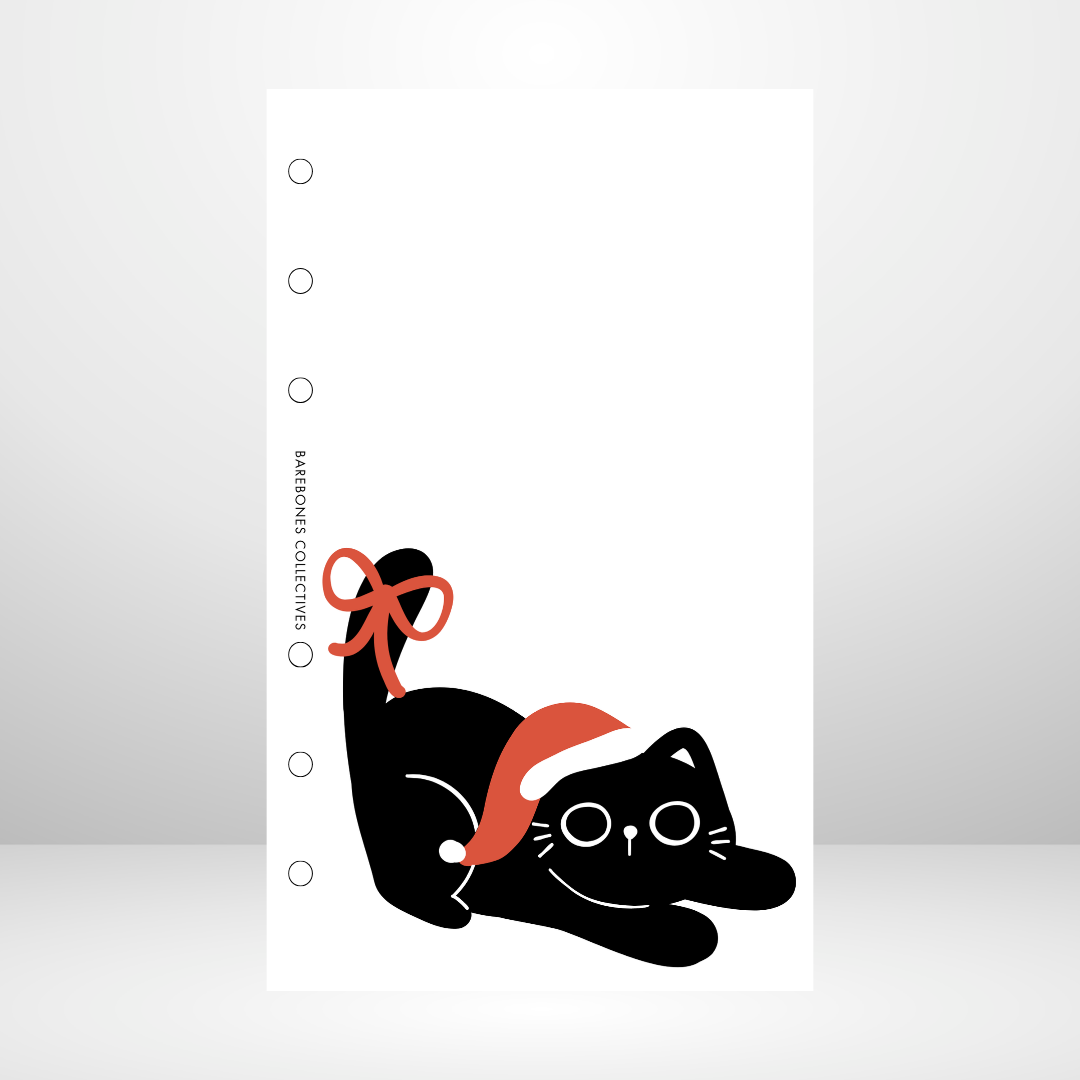 Black Christmas Cat Matte Vellum Dashboard