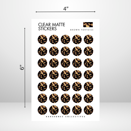 Brown Tortoise Halo 4x6 Sticker Sheet