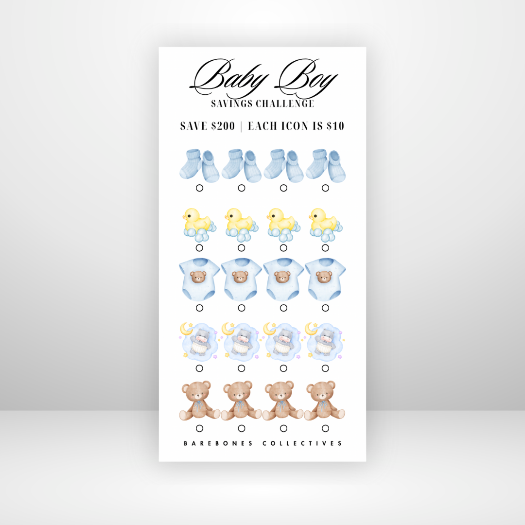 Baby Boy Savings Challenge Save $200