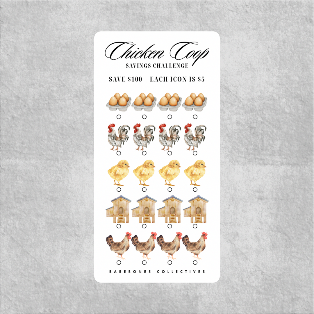 Chicken Coop Savings Challenge Save $100