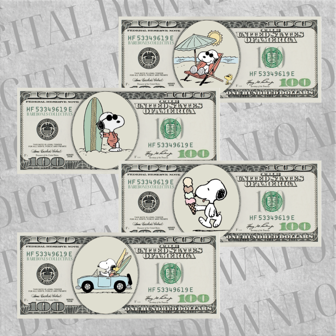 DIY Set of 4 Cash Place Holders $100 DIGITAL DOWNLOAD
