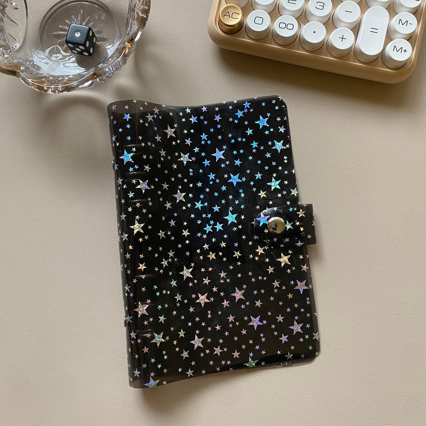 The Star Burst Black Binder - Translucent Black A6 Binder