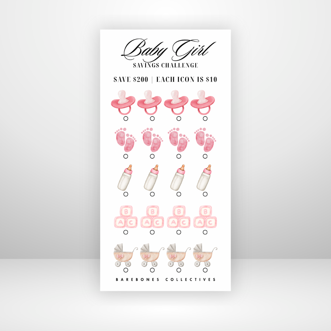 Baby Girl Savings Challenge Save $200