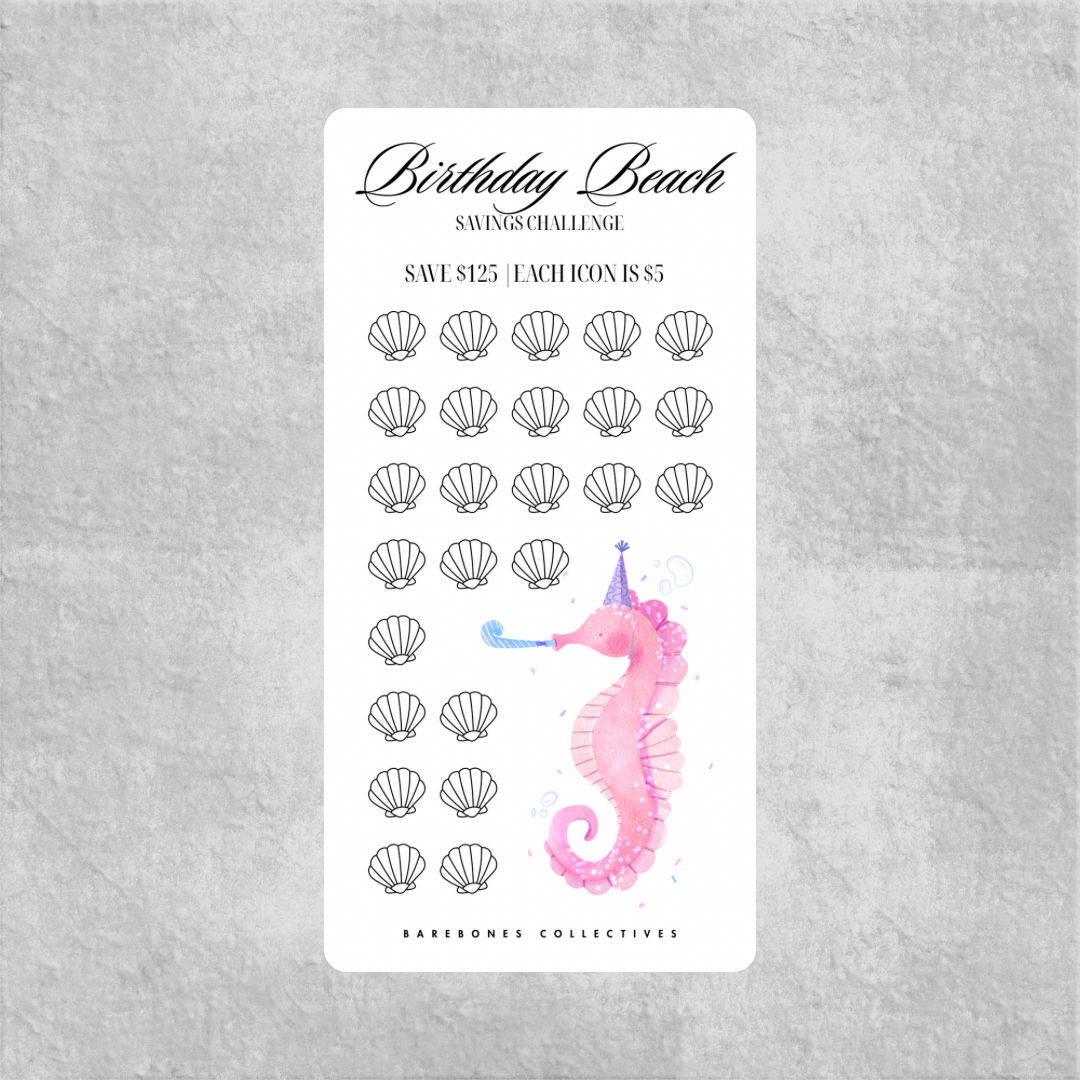 Birthday Beach Savings Challenge Save $125