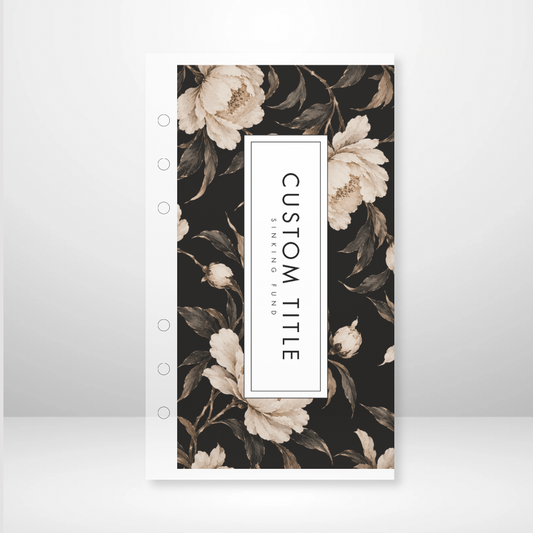 Midnight Peony Matte Cash Envelopes