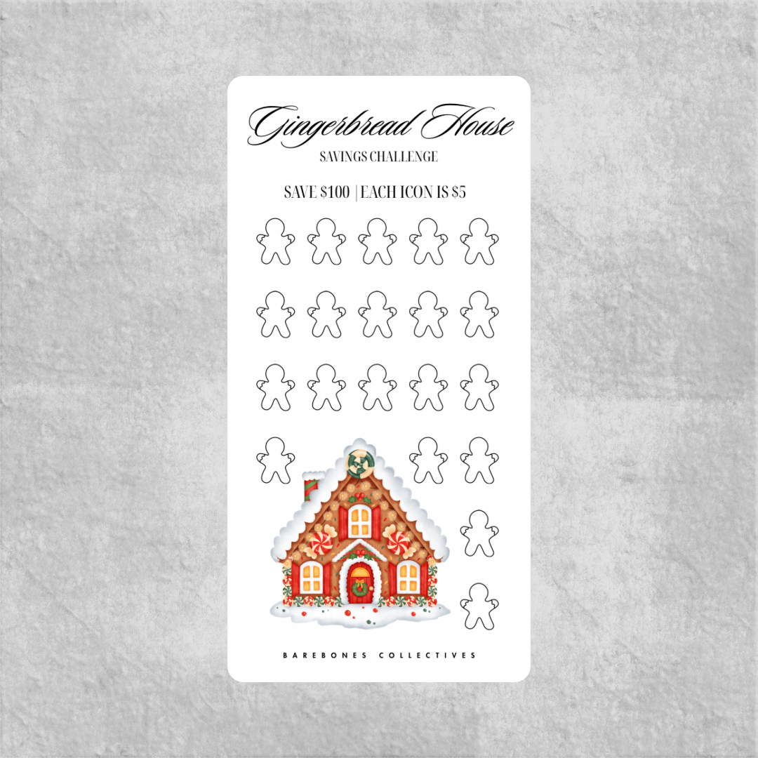 Gingerbread House Savings Challenge Save $100