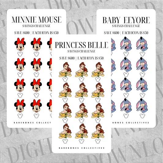 Disneyland Savings Challenge Set DIGITAL DOWNLOAD