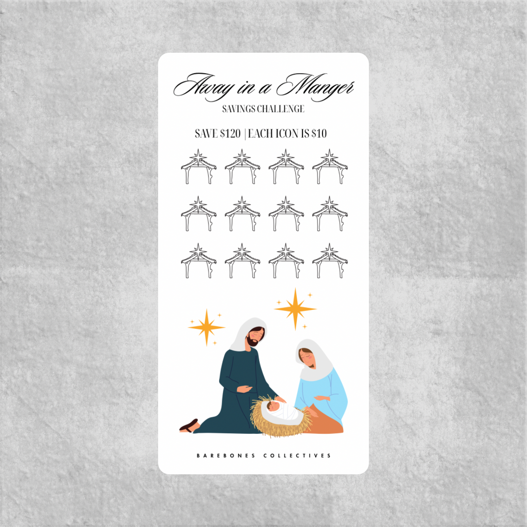 Away in a Manger Savings Challenge Save $120