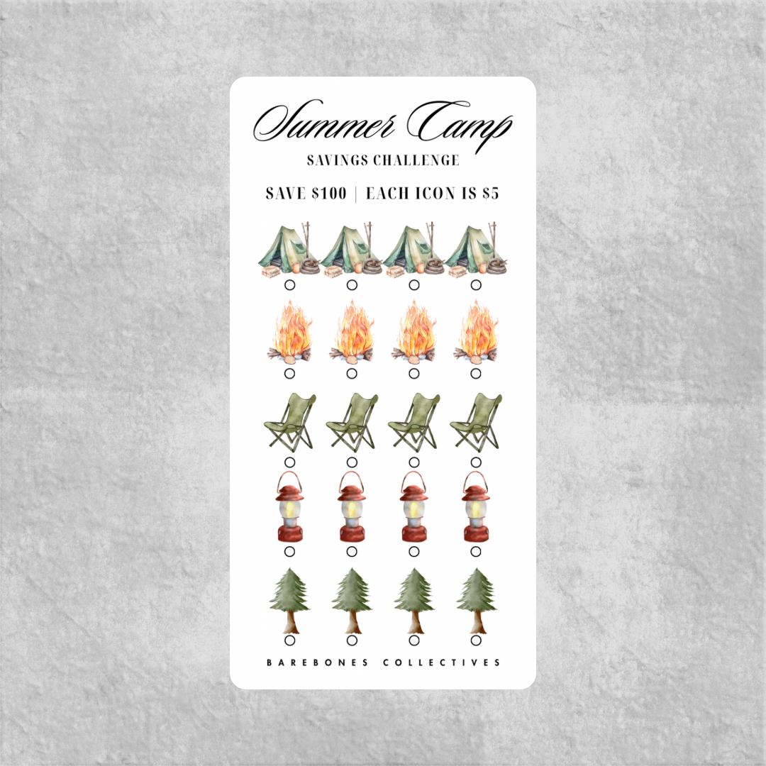 Summer Camp Savings Challenge Save $100