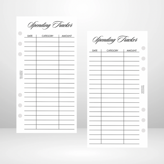 Spending Tracker Signature Wallet Inserts