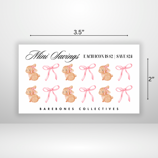 Pink Bows and Bunnies Mini Savings Challenge Save $24