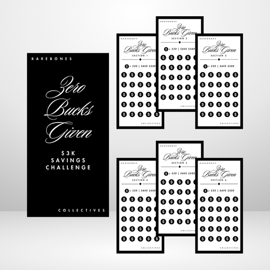 Zero Bucks Given Noir Savings Challenge