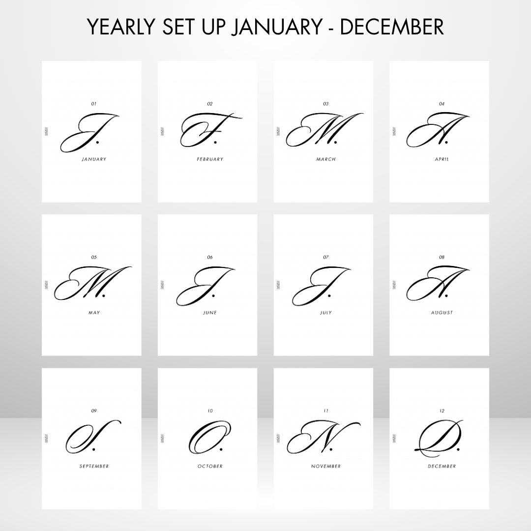 Barebones Monthly Planner A5 Inserts