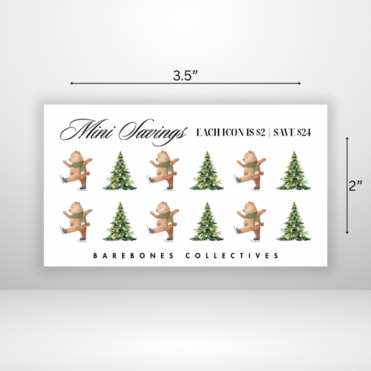Ice Skating Bear Mini Savings Challenge Save $24
