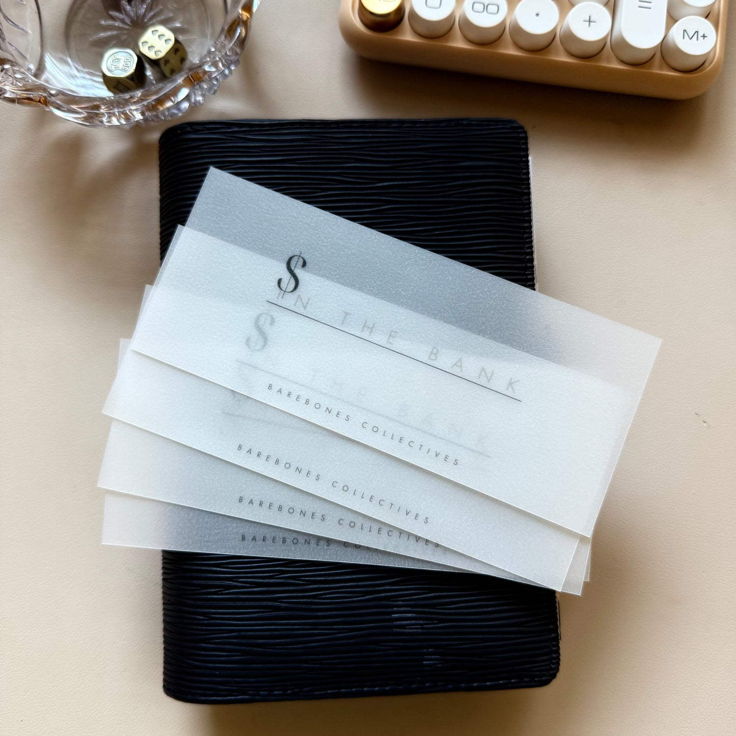 Minimal Set of 4 In the Bank Cash Place Holders